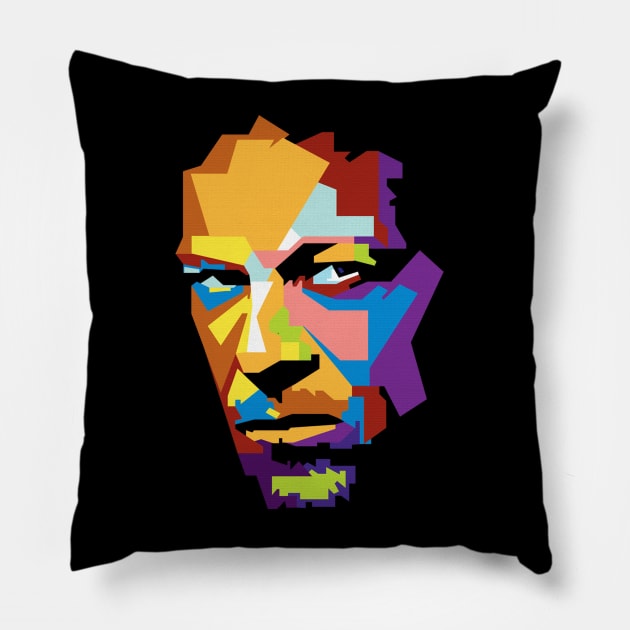 Face Of Jason Newsted Throw Pillow