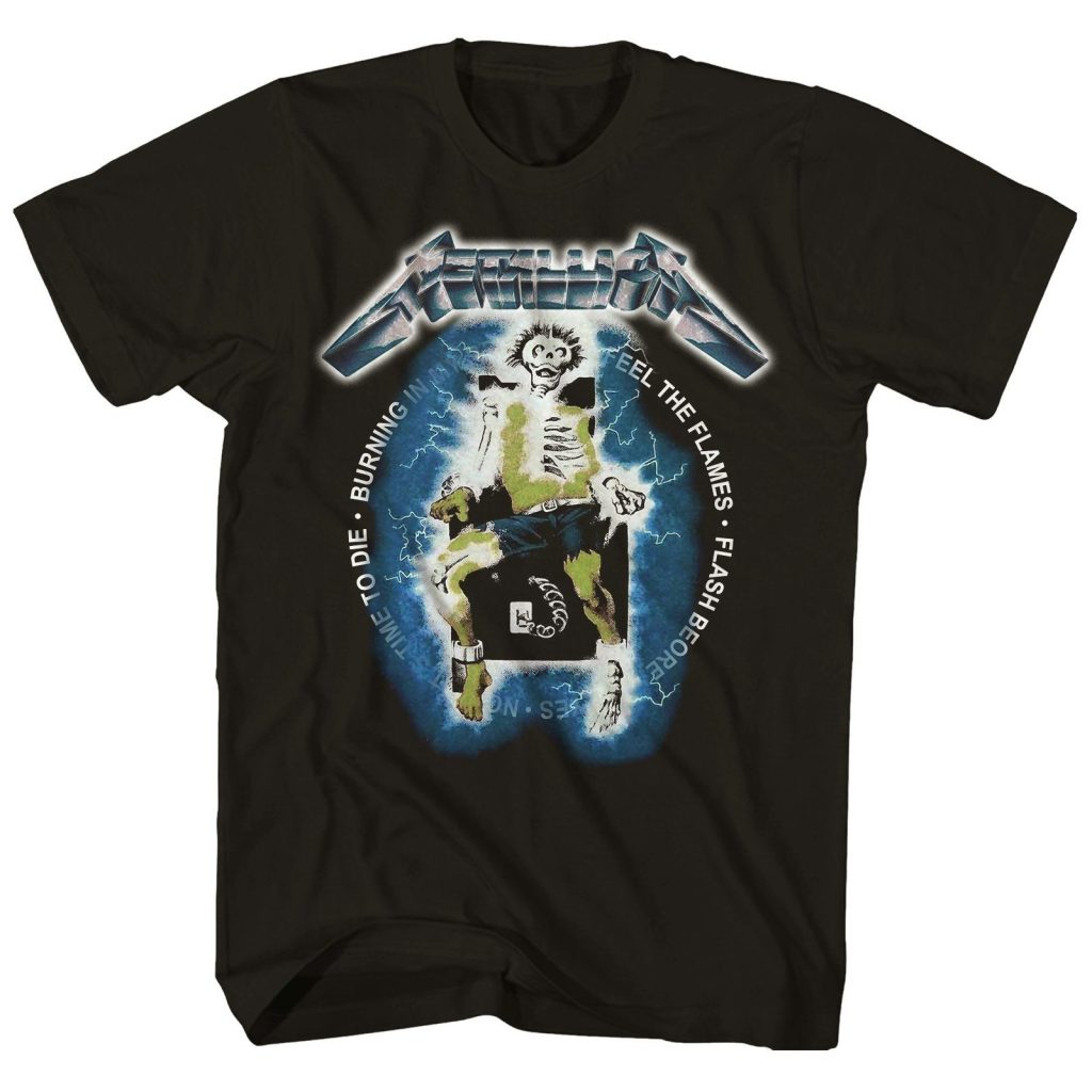 F7bQJQR4Metallica VIntage Electric Chair Front - Metallica Band Merch