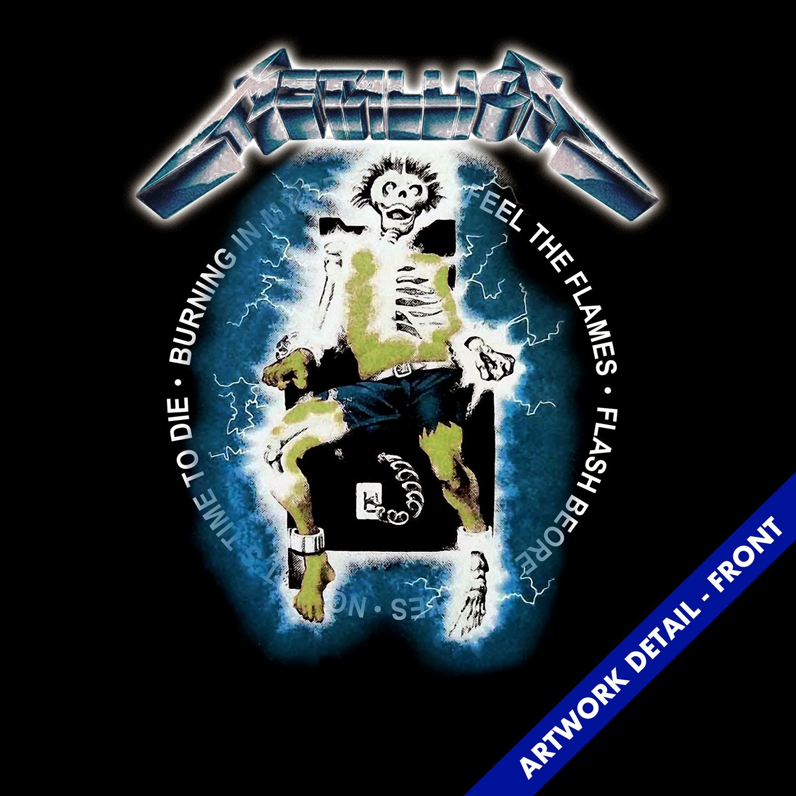 HLYdgVWeMetallica Vintage Electric Chair Front Detail - Metallica Band Merch