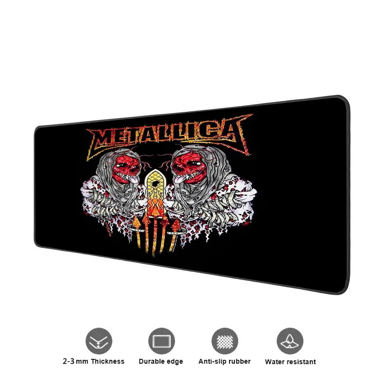 M Metallica Tapete de Mesa Grande Esteiras Mouse Pad Velocidade Computador Mesa Teclado Jogos Deskpad PC 13 - Metallica Band Merch