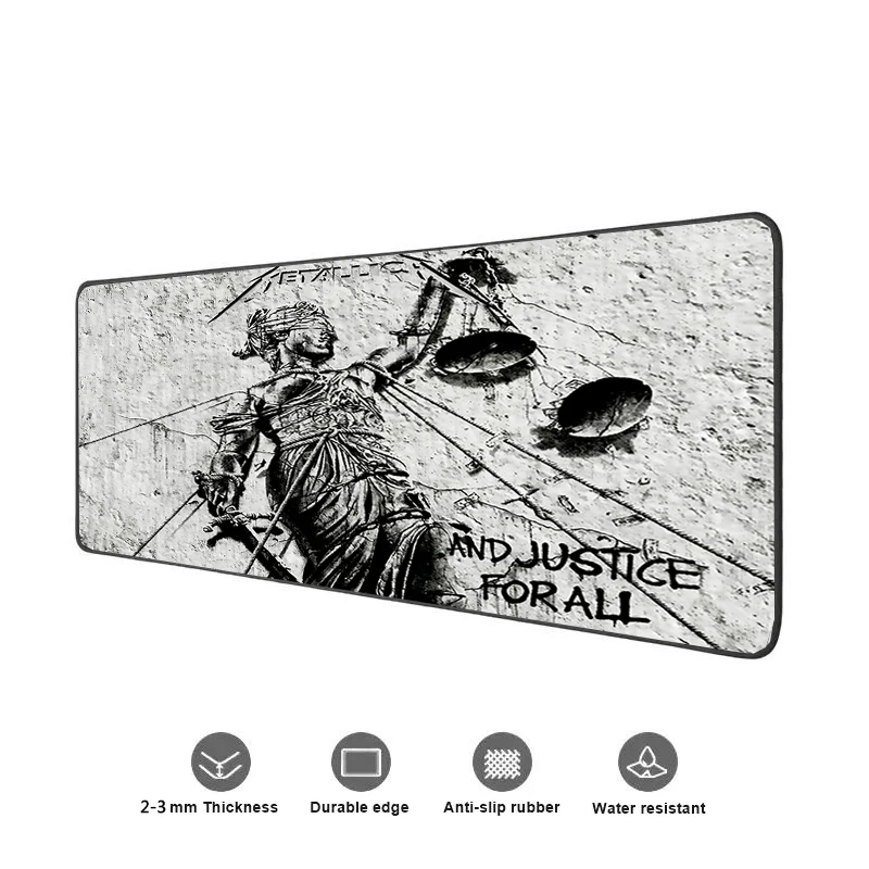 M Metallica Tapete de Mesa Grande Esteiras Mouse Pad Velocidade Computador Mesa Teclado Jogos Deskpad PC 14 - Metallica Band Merch