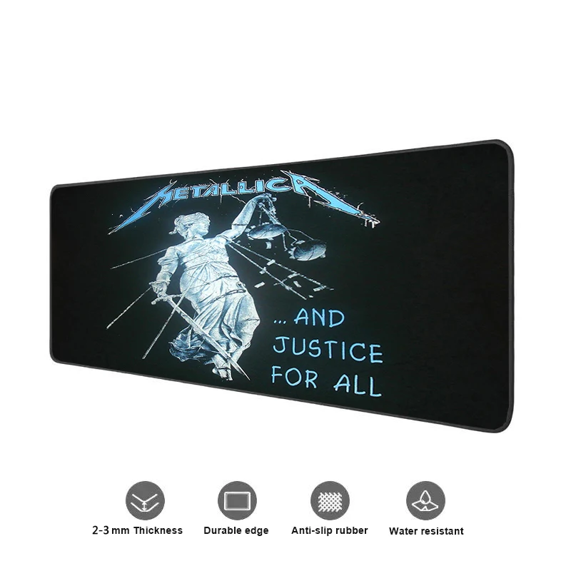 M Metallica Tapete de Mesa Grande Esteiras Mouse Pad Velocidade Computador Mesa Teclado Jogos Deskpad PC 17 - Metallica Band Merch