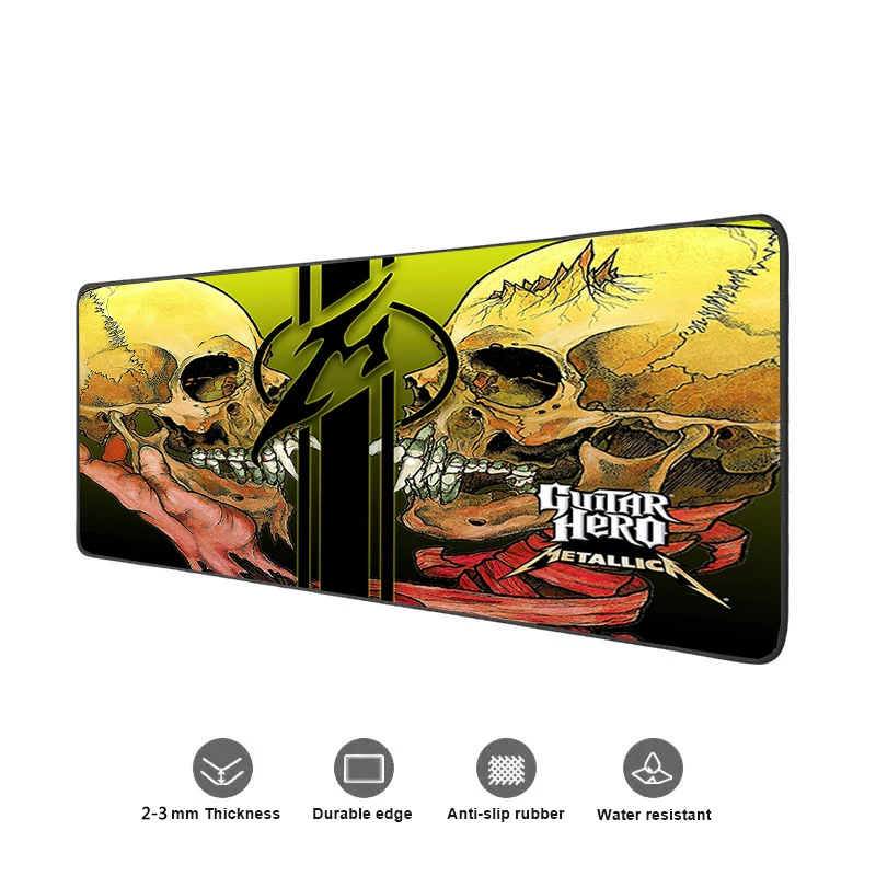 M Metallica Tapete de Mesa Grande Esteiras Mouse Pad Velocidade Computador Mesa Teclado Jogos Deskpad PC 7 - Metallica Band Merch