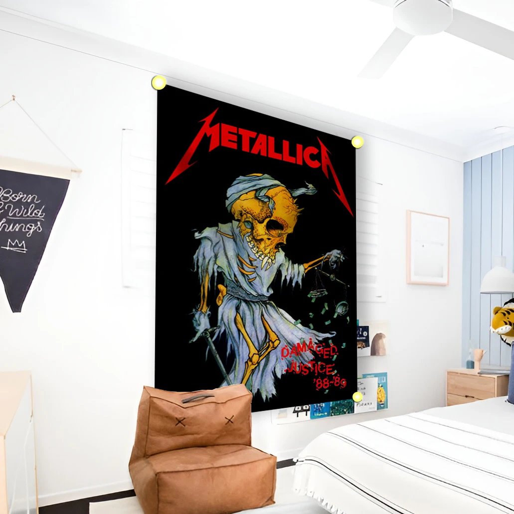 Rock Band Heavy Metal Tape aria Banner Est tico Decora o do Quarto Est tica Home 1 - Metallica Band Merch