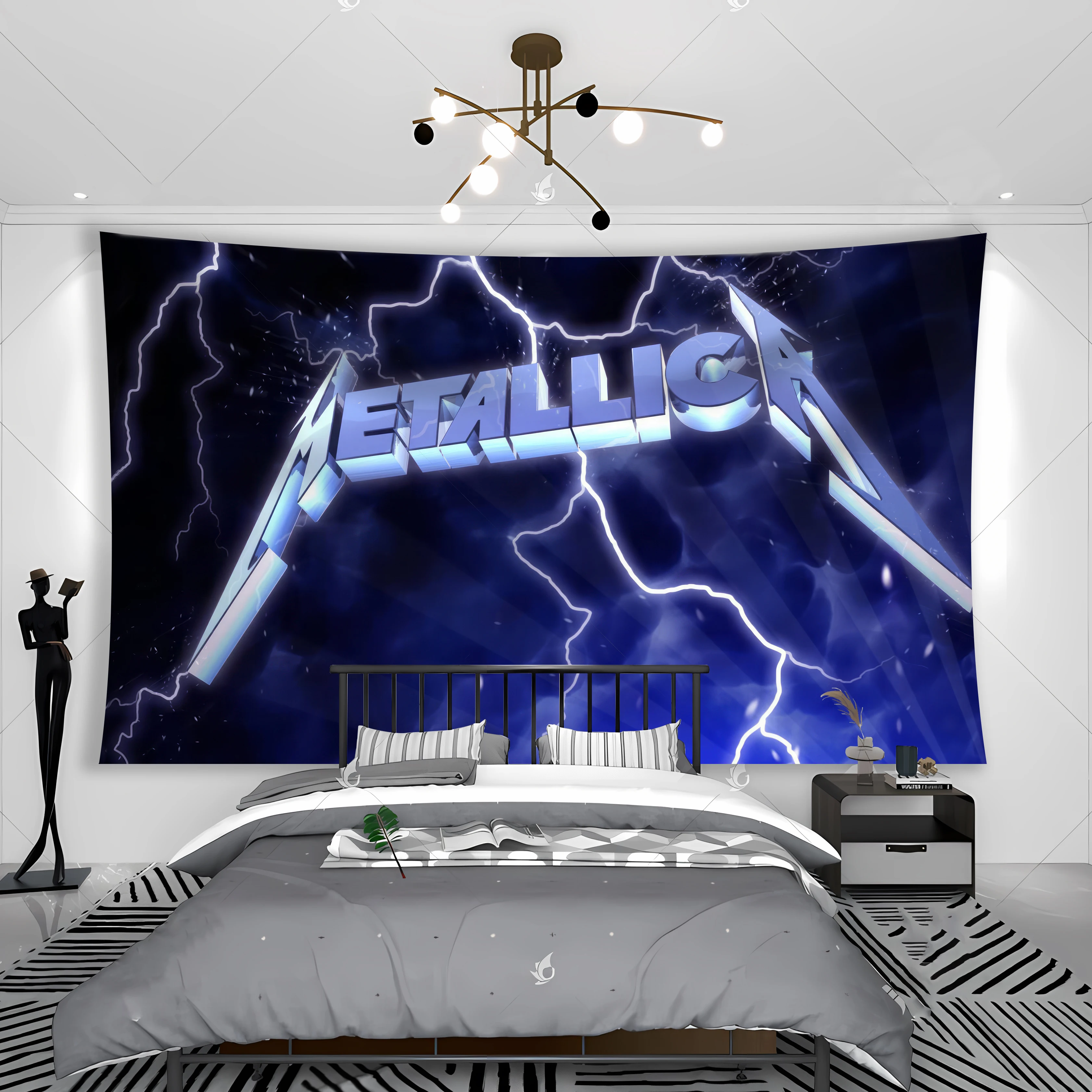 Rock Band Heavy Metal Tape aria Banner Est tico Decora o do Quarto Est tica Home 2 - Metallica Band Merch