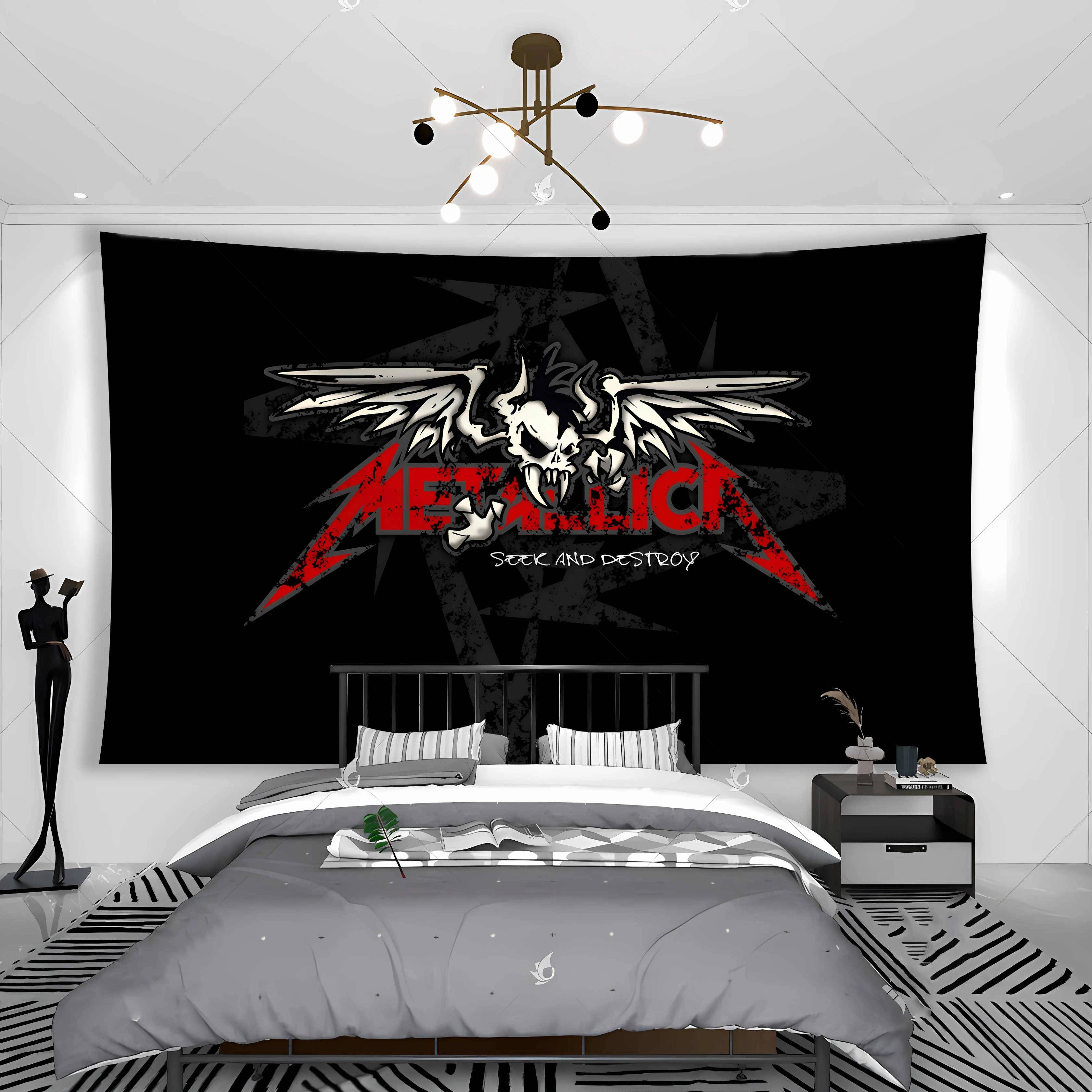 Rock Band Heavy Metal Tape aria Banner Est tico Decora o do Quarto Est tica Home 4 - Metallica Band Merch