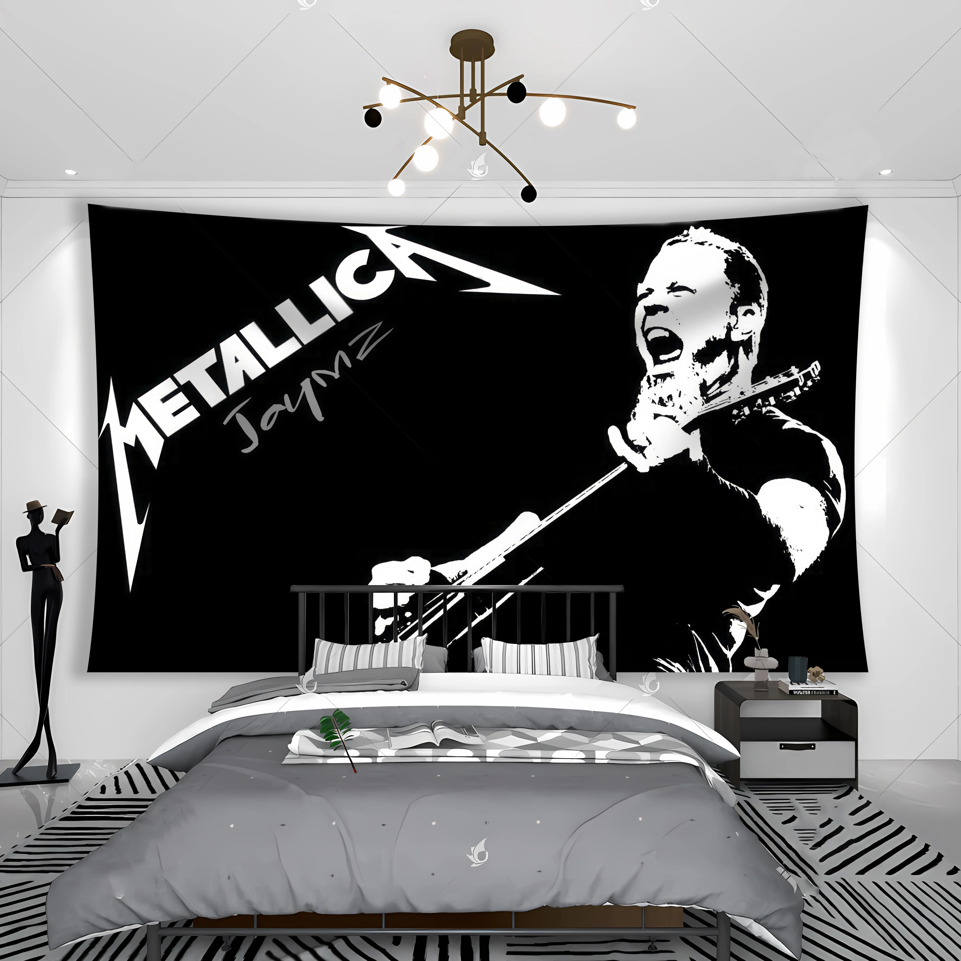 Rock Band Heavy Metal Tape aria Banner Est tico Decora o do Quarto Est tica Home 5 - Metallica Band Merch